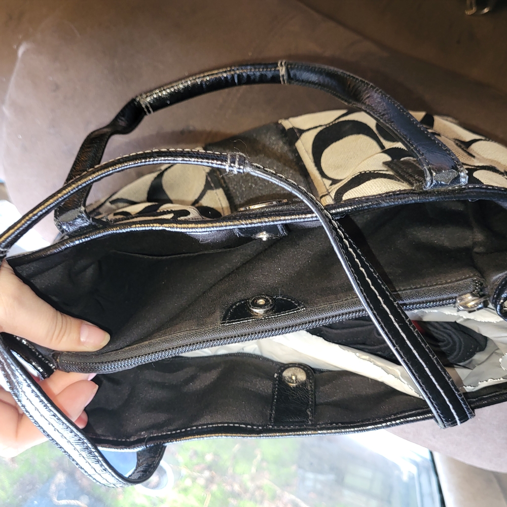 Stylish Black and Cream Women's Bag